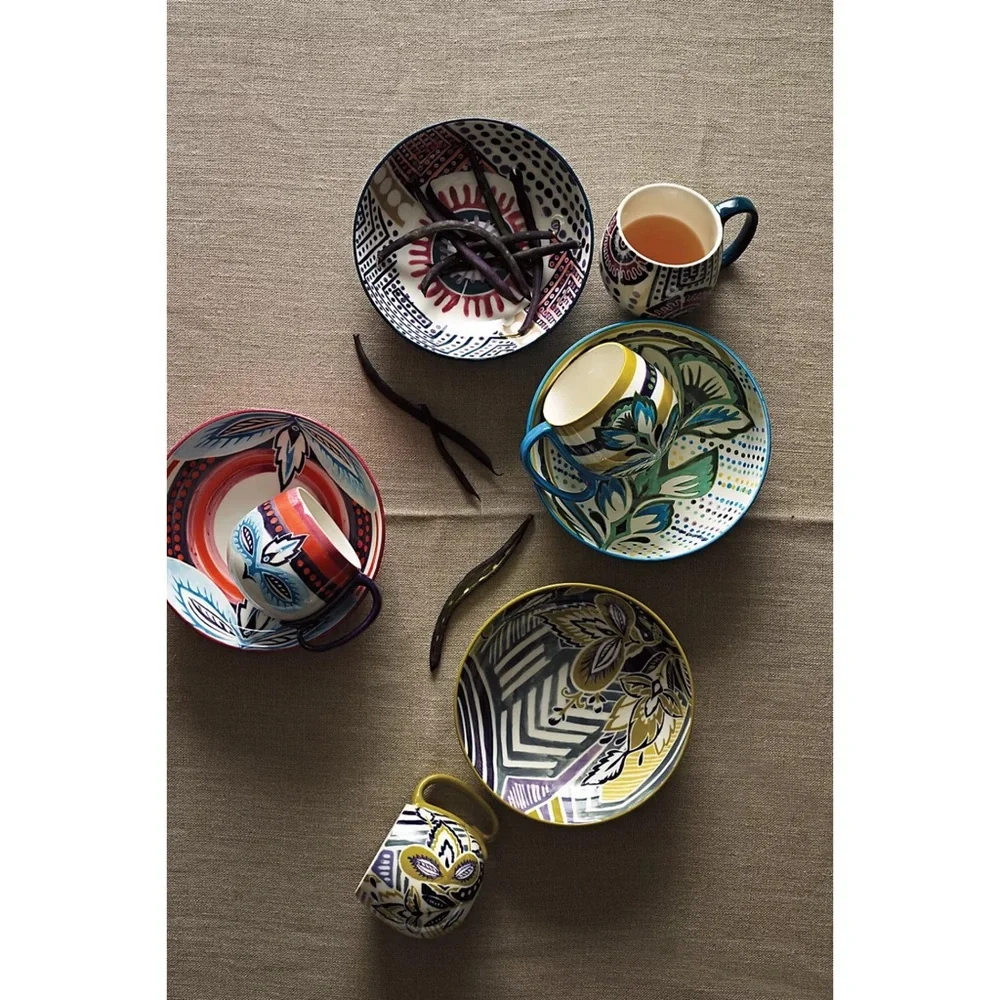 Anthropologie Orchid Pavilion Mug
